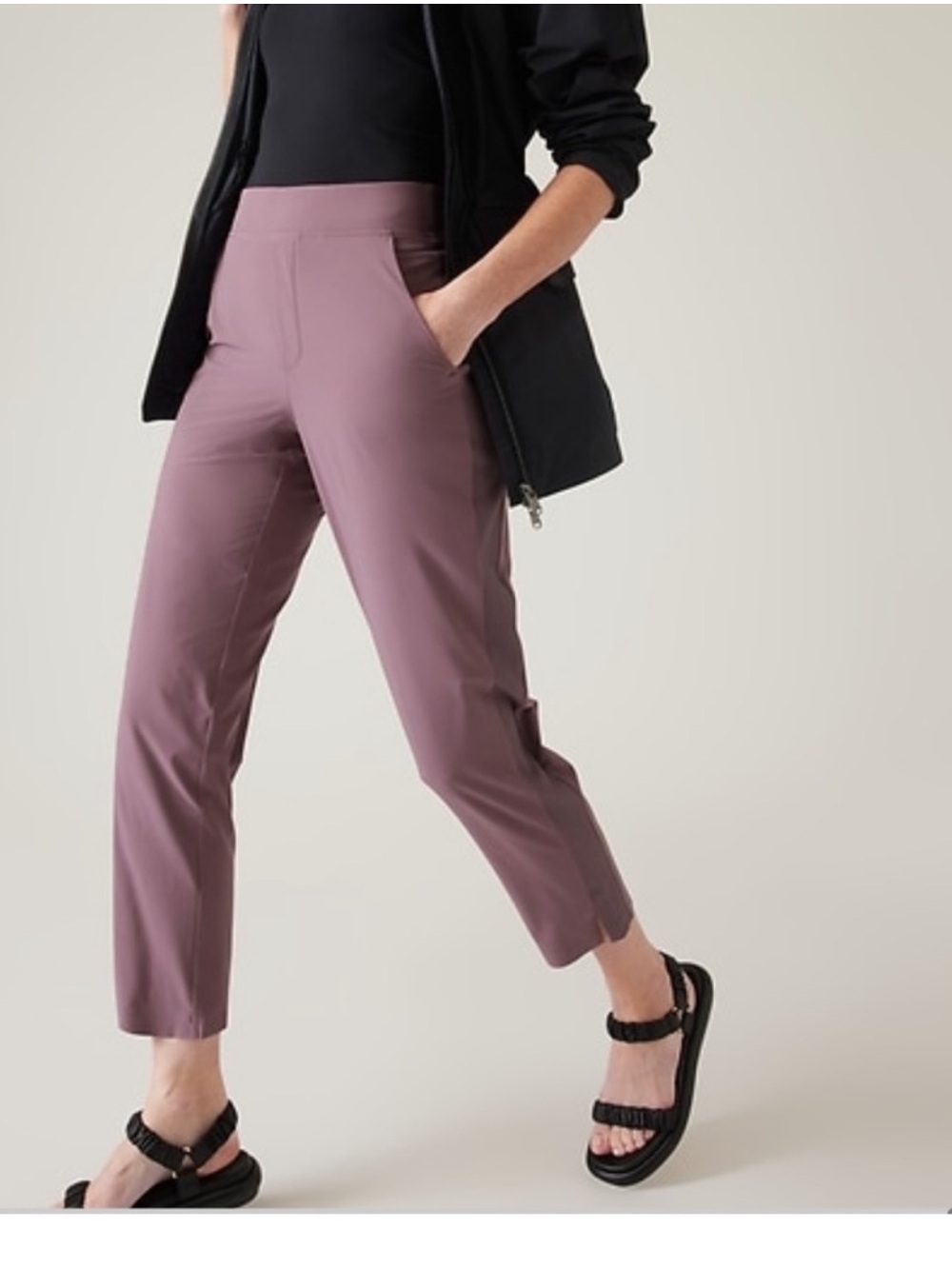 Athleta Brooklyn ankle  pants in purple mauve